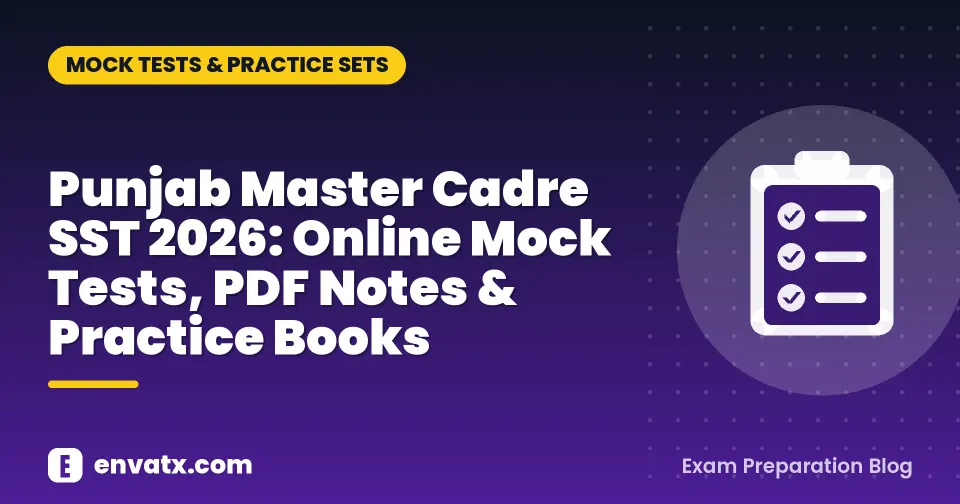 Punjab Master Cadre SST 2026: Online Mock Tests, PDF Notes & Practice Books