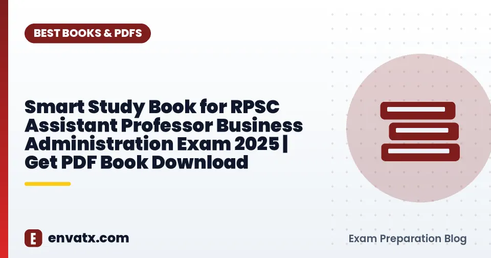 Smart Study Book for RPSC Assistant Professor Business Administration Exam 2025 | Get PDF Book Download