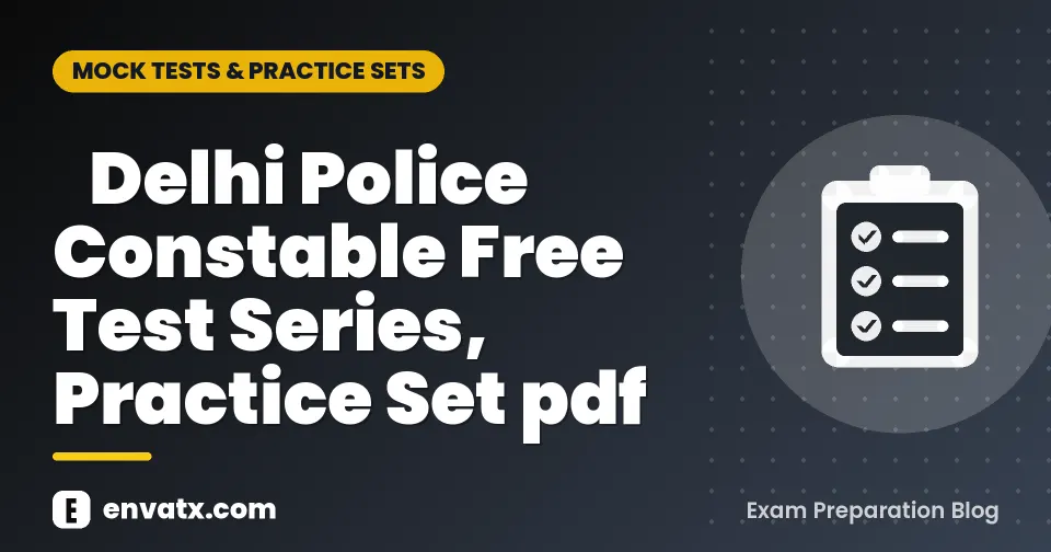 Delhi Police Constable Free Test Series, Practice Set pdf
