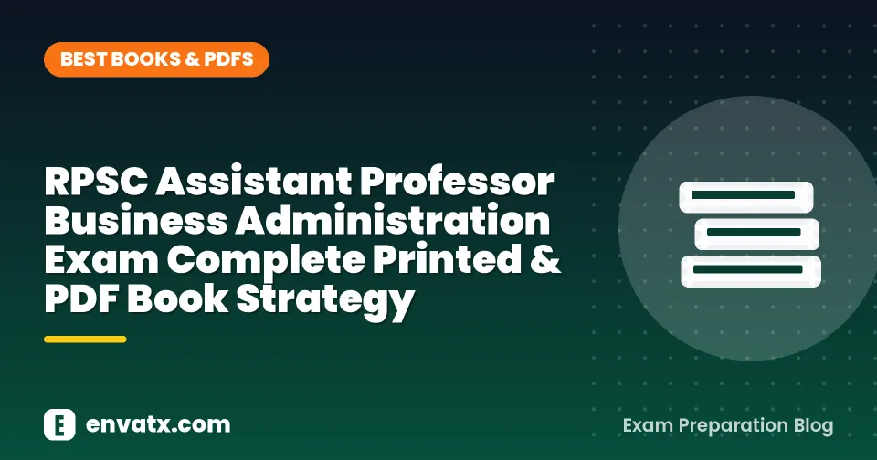 RPSC Assistant Professor Business Administration Exam Complete Printed & PDF Book Strategy
