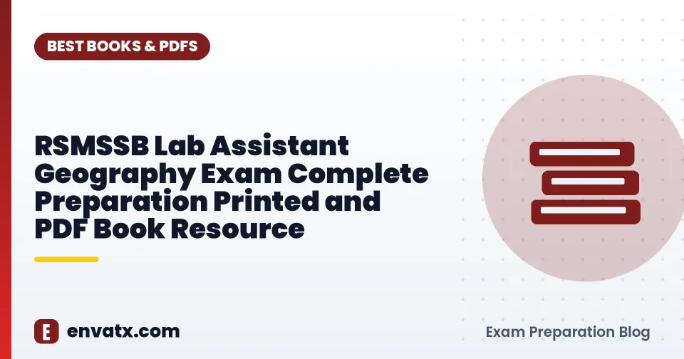 RSMSSB Lab Assistant Geography Exam Complete Preparation Printed and PDF Book Resource
