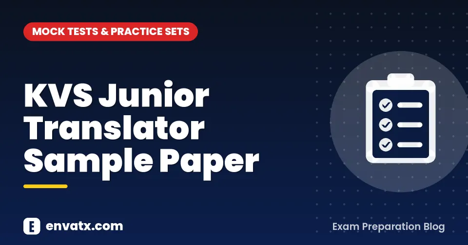 KVS Junior Translator Sample Paper