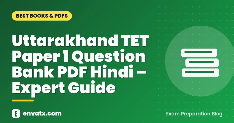 Uttarakhand TET Paper 1 Question Bank PDF Hindi – Expert Guide