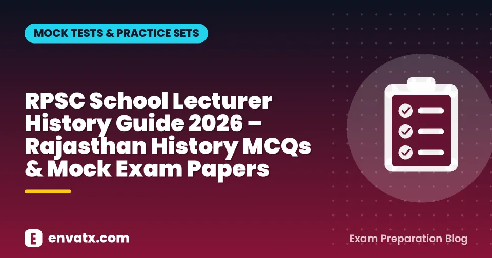 RPSC School Lecturer History Guide 2026 – Rajasthan History MCQs & Mock Exam Papers