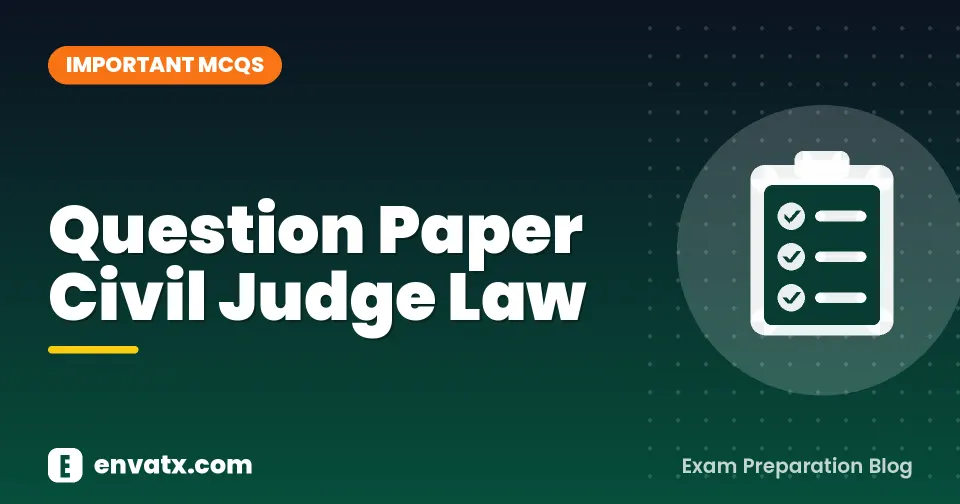 Question Paper Civil Judge Law