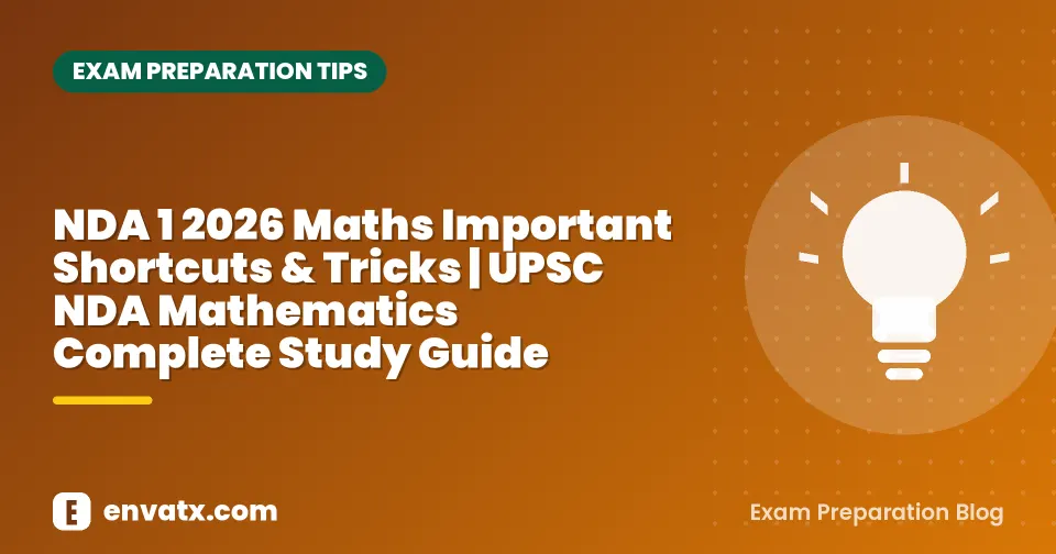 NDA 1 2026 Maths Important Shortcuts & Tricks | UPSC NDA Mathematics Complete Study Guide