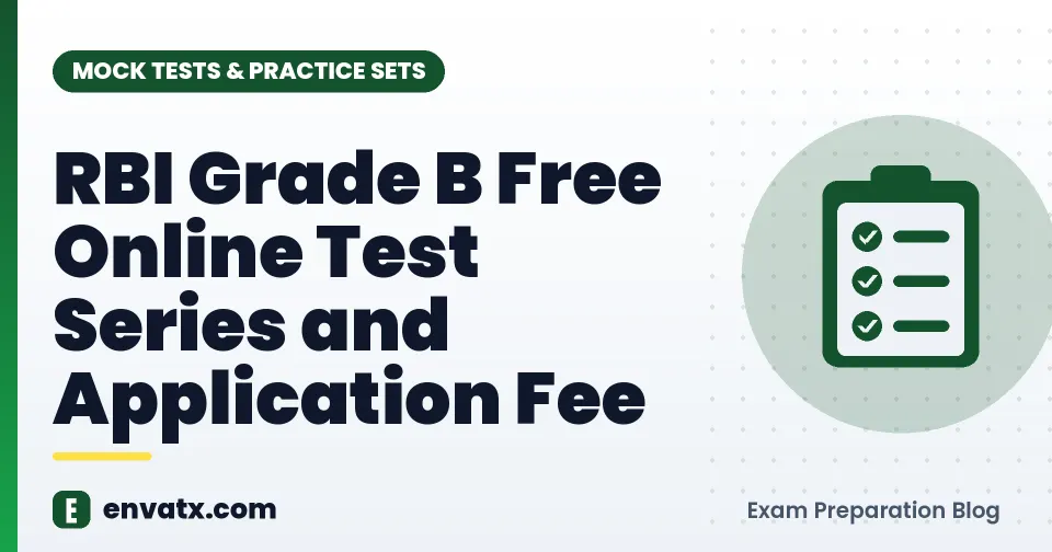 RBI Grade B Free Online Test Series and Application Fee
