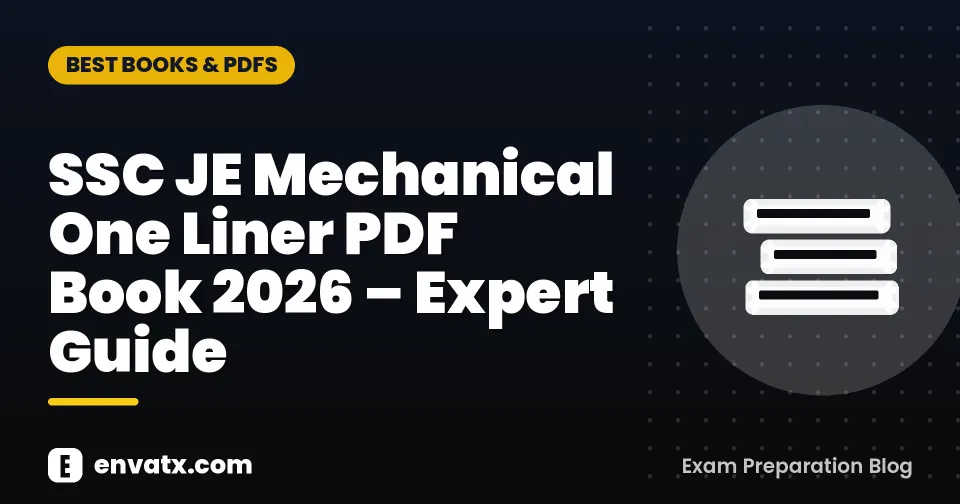 SSC JE Mechanical One Liner PDF Book 2026 – Expert Guide