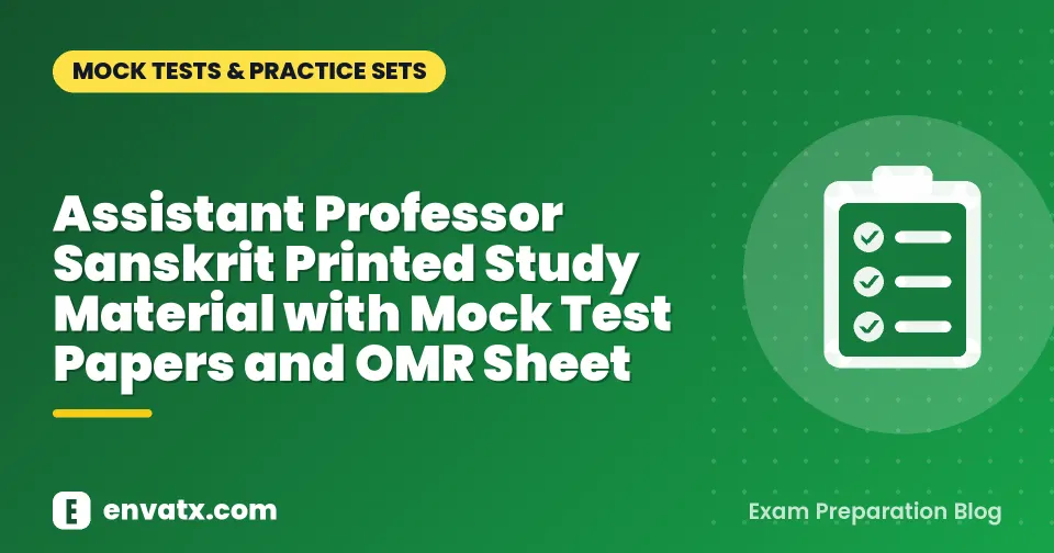 Assistant Professor Sanskrit Printed Study Material with Mock Test Papers and OMR Sheet