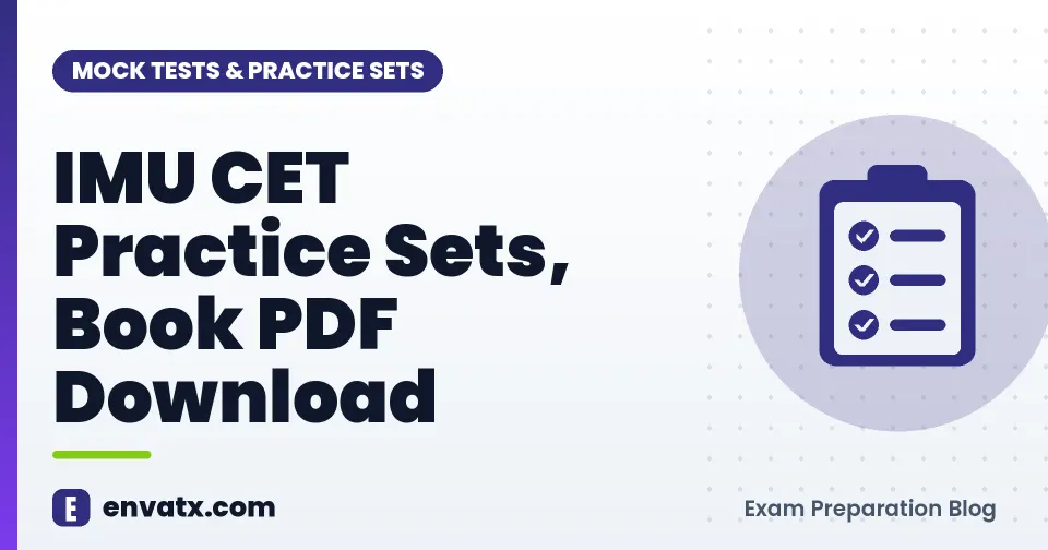 IMU CET Practice Sets, Book PDF Download