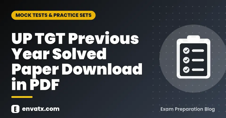 UP TGT Previous Year Solved Paper Download in PDF
