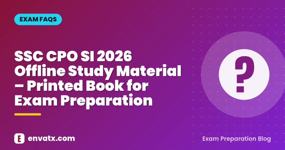 SSC CPO SI 2026 Offline Study Material – Printed Book for Exam Preparation