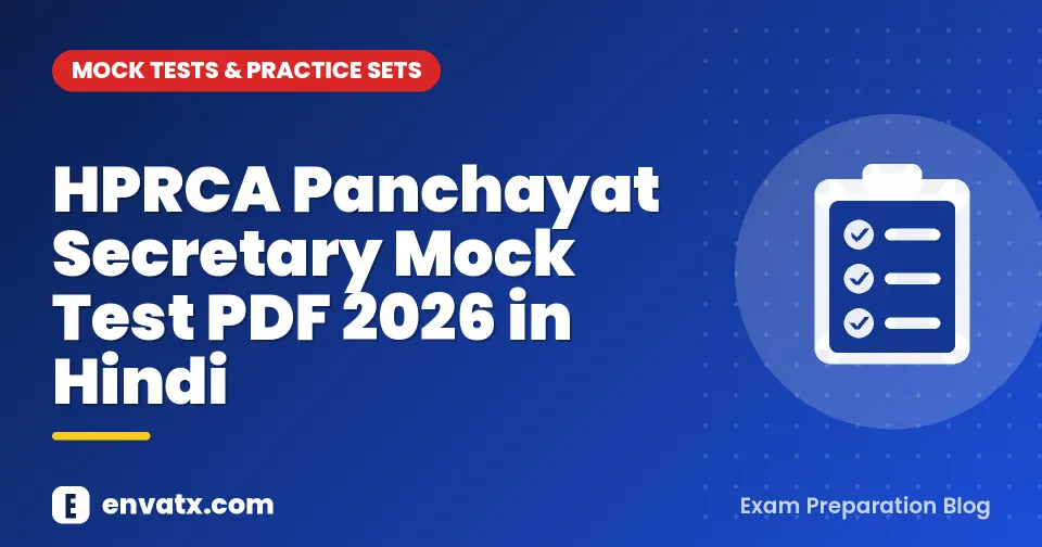 HPRCA Panchayat Secretary Mock Test PDF 2026 in Hindi