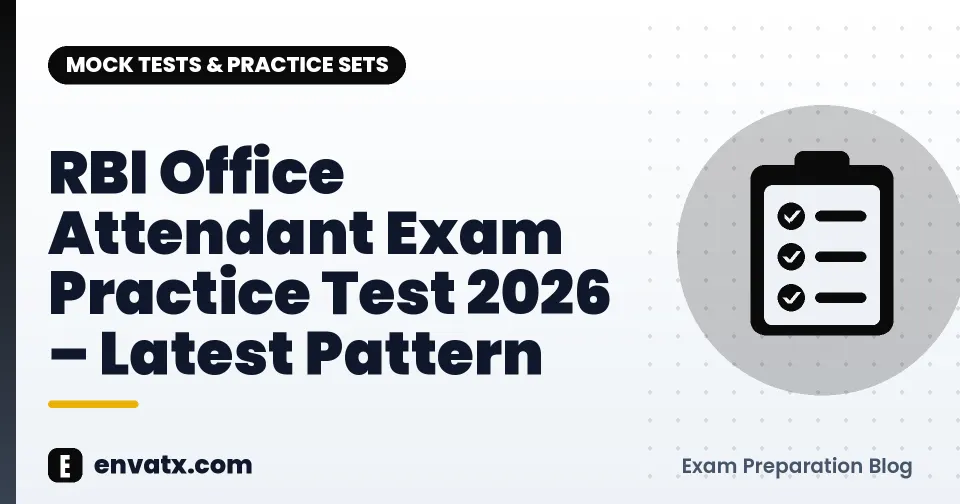 RBI Office Attendant Exam Practice Test 2026 โ Latest Pattern
