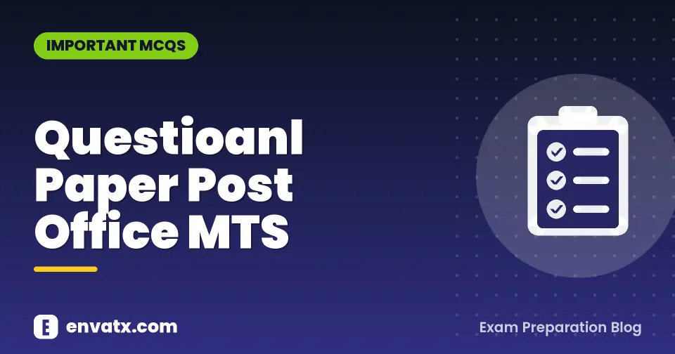 Questioanl Paper Post Office MTS