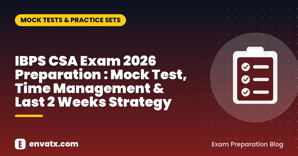IBPS CSA Exam 2026 Preparation : Mock Test, Time Management & Last 2 Weeks Strategy