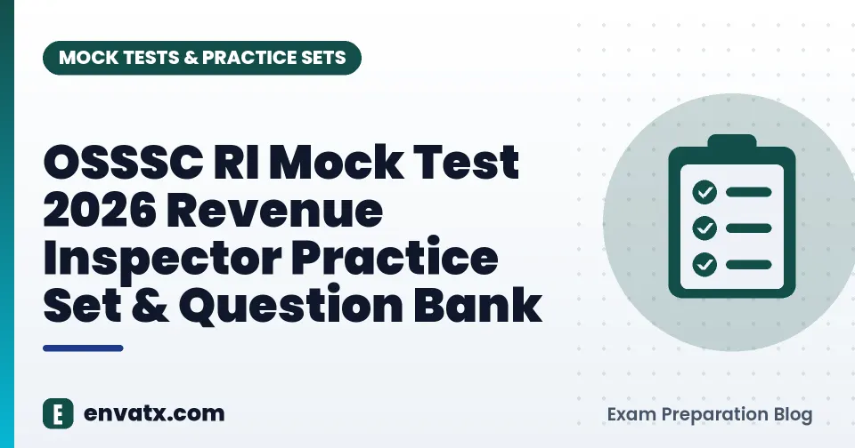 OSSSC RI Mock Test 2026 Revenue Inspector Practice Set & Question Bank