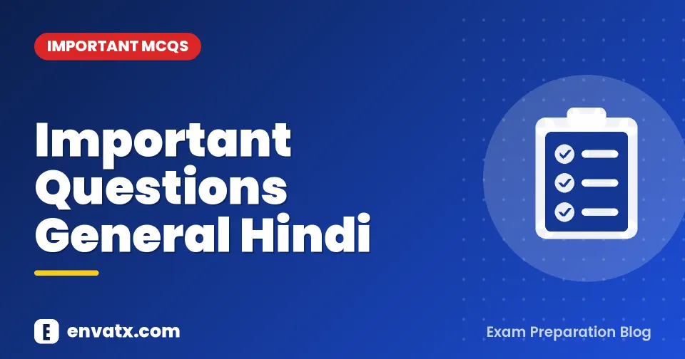 Important Questions General Hindi