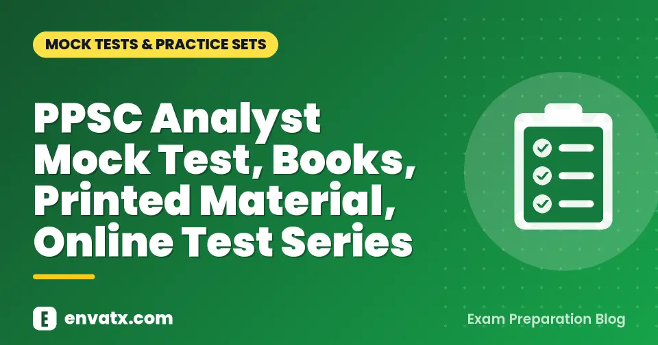PPSC Analyst Mock Test, Books, Printed Material, Online Test Series