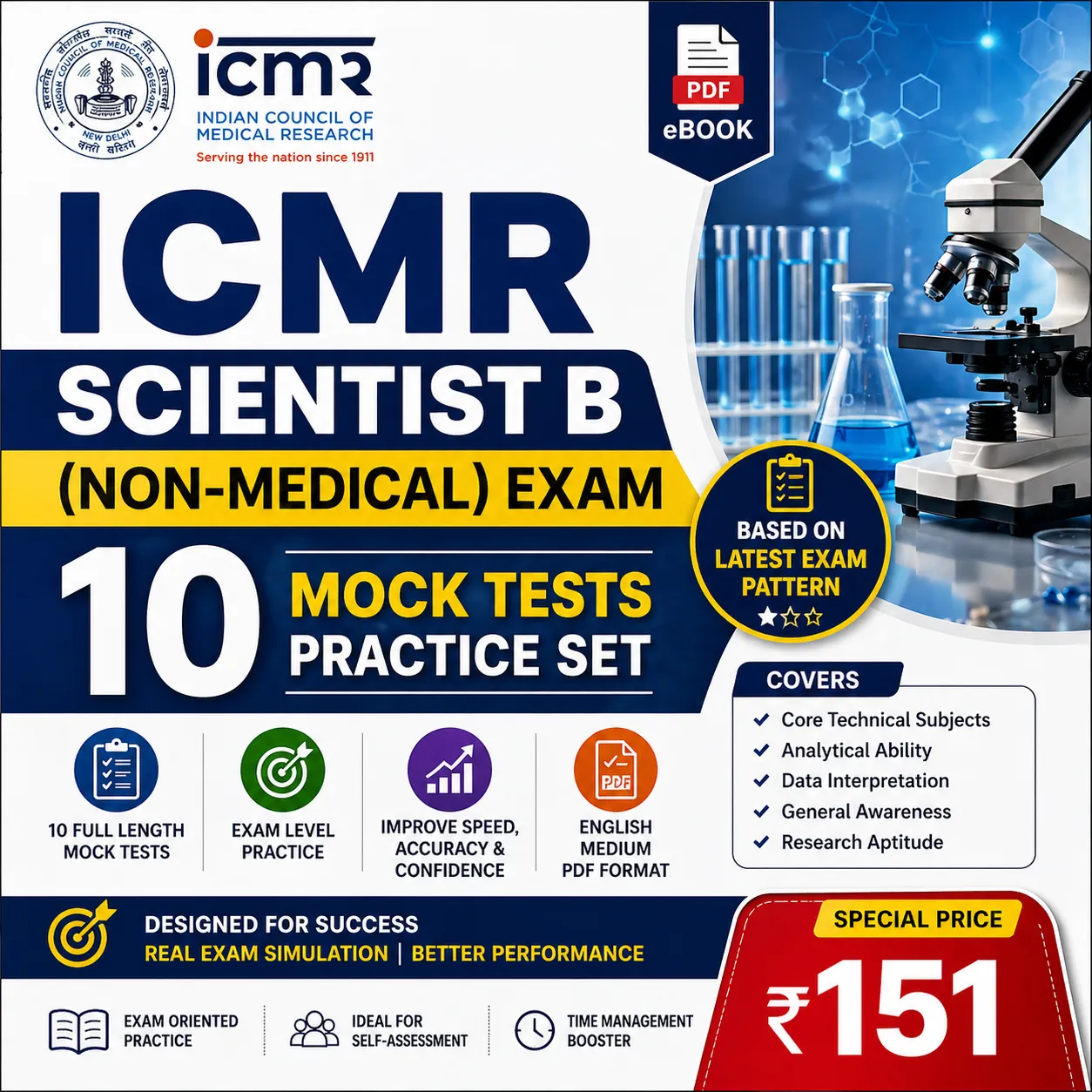 Icmr Handbook.pdf ICMR Scientist B Non-Medical Exam eBook PDF – 10 Mock Tests Practice ...