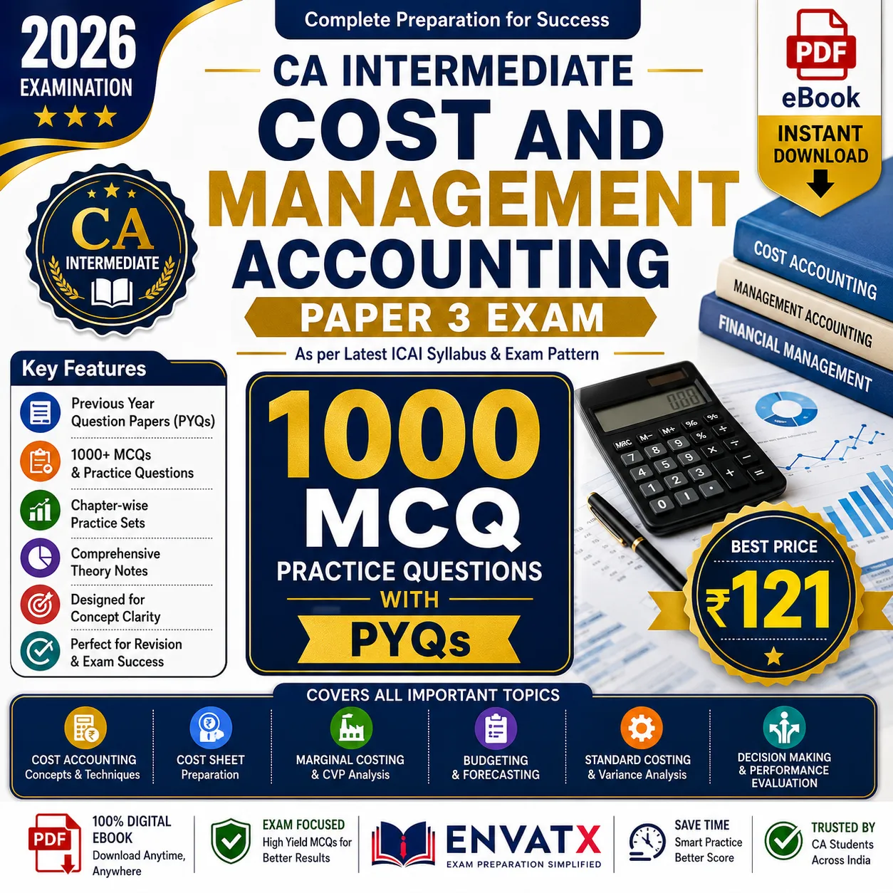 CA Intermediate Cost and Management Accounting Paper 3 Exam 2026 PDF ...