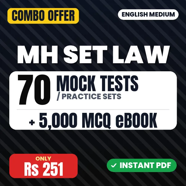 MH SET Law Exam Paper 2 – 70 Most Important Mock Tests / Practice Sets and 5000 MCQ eBook | English Medium PDF Download