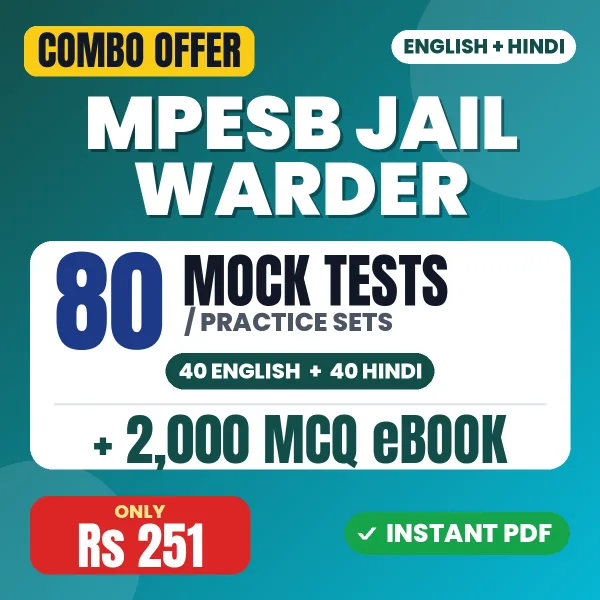 MPESB Jail Warder & Assistant Jail Superintendent Exam – 80 Most Important Mock Tests / Practice Sets and 2000 MCQ eBook | English & Hindi Medium PDF Download