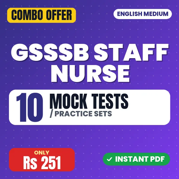 GSSSB Staff Nurse combo