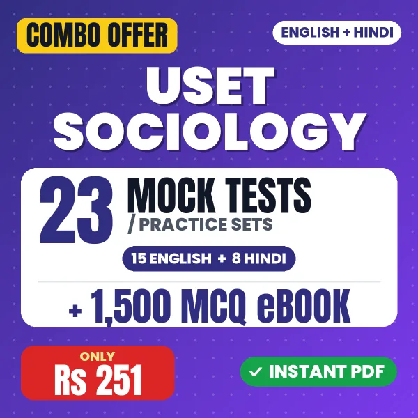 Uttarakhand SET Sociology Exam – 23 Most Important Mock Tests / Practice Sets and 1500 MCQ eBook | English & Hindi Medium PDF Download