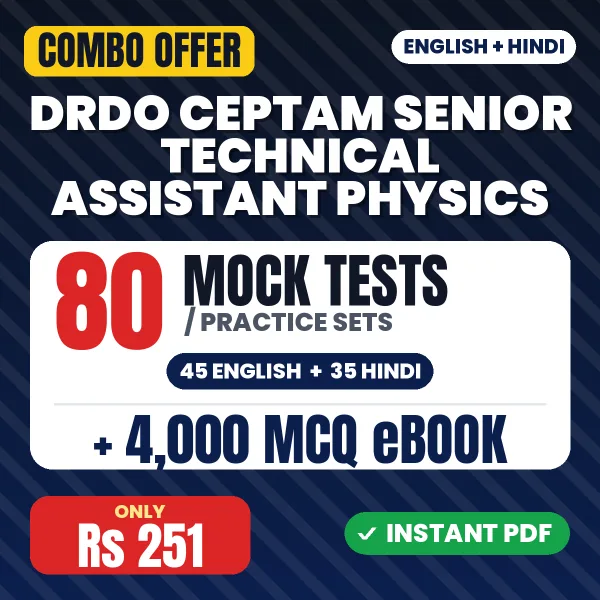 DRDO CEPTAM Senior Technical Assistant Physics combo