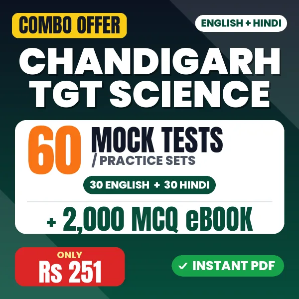 Chandigarh TGT Science-Medical Exam – 60 Most Important Mock Tests / Practice Sets and 2000 MCQ eBook | English & Hindi Medium PDF Download