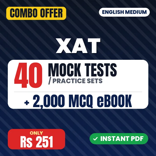 XAT Exam – 40 Most Important Mock Tests / Practice Sets and 2000 MCQ eBook | English Medium PDF Download