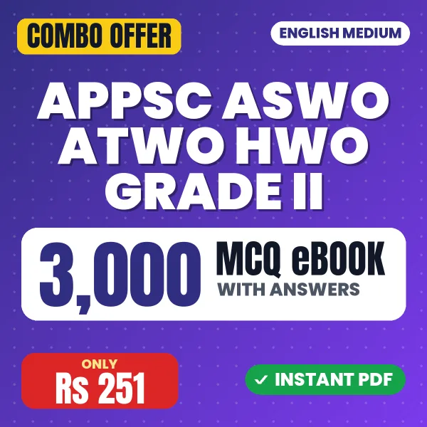 APPSC ASWO ATWO HWO Grade-II Exam Paper 1 – 3000 MCQ eBook | English Medium PDF Download