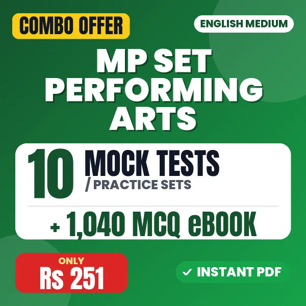MP SET Performing Arts Exam – 10 Most Important Mock Tests / Practice Sets and 1040 MCQ eBook | English Medium PDF Download