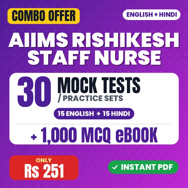 AIIMS Rishikesh Staff Nurse combo