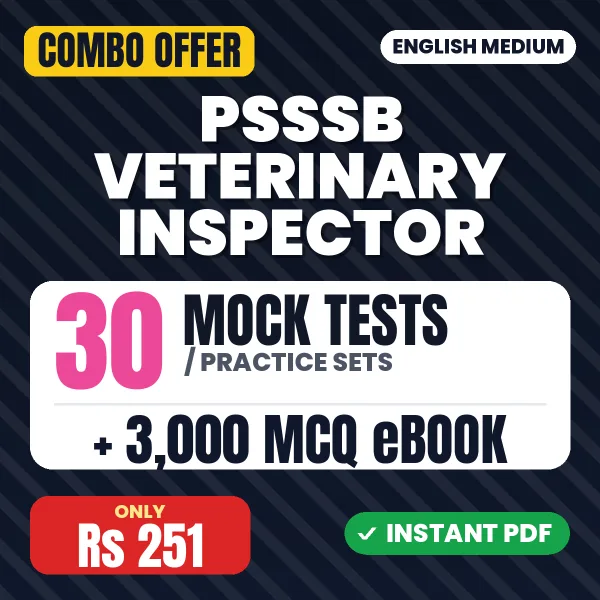 PSSSB Veterinary Inspector combo