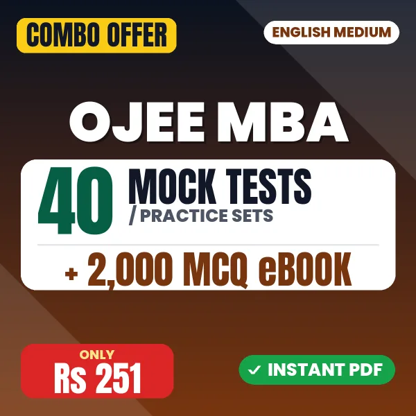 OJEE MBA Exam – 40 Most Important Mock Tests / Practice Sets and 2000 MCQ eBook | English Medium PDF Download