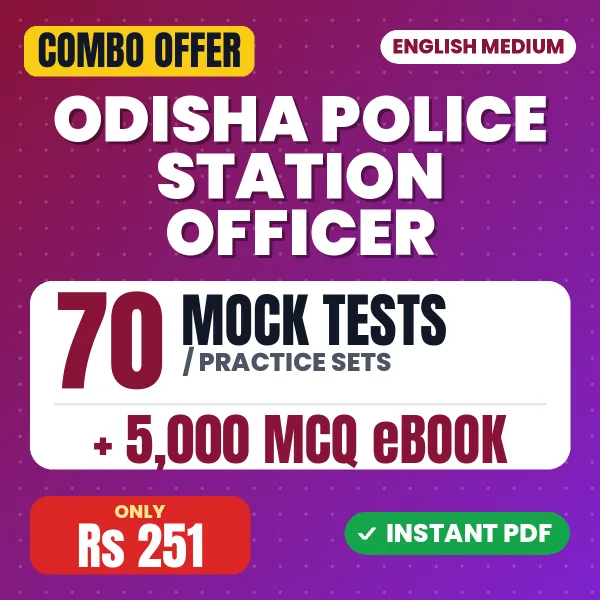 Odisha Police Station Officer (Fire Service) Paper 2 Exam – 70 Most Important Mock Tests / Practice Sets and 5000 MCQ eBook | English Medium PDF Download