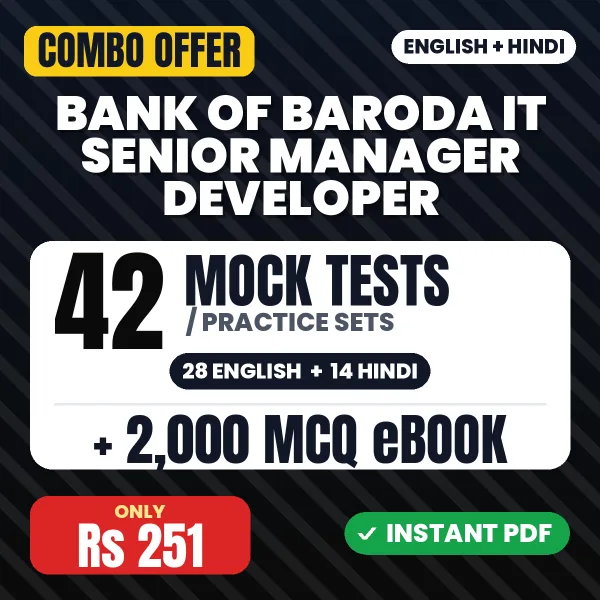 Bank of Baroda IT Senior Manager Developer combo