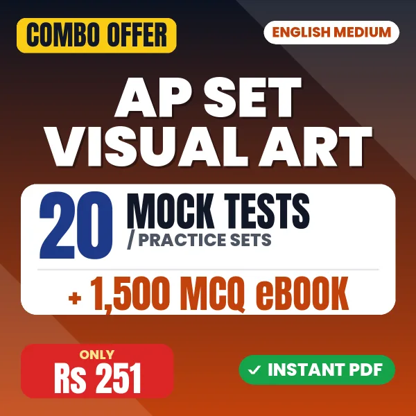 AP SET Visual Art Exam – 20 Most Important Mock Tests / Practice Sets and 1500 MCQ eBook | English Medium PDF Download