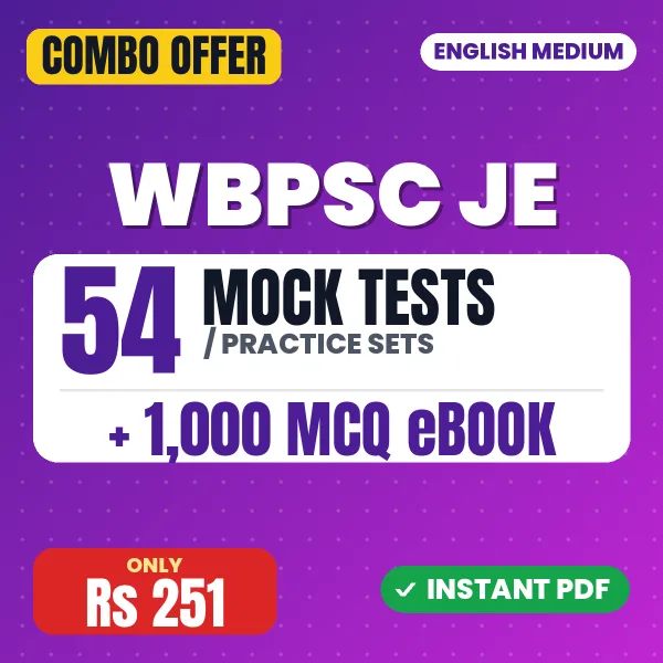 WBPSC Junior Engineer Exam (Electrical) – 54 Most Important Mock Tests / Practice Sets and 1000 MCQ eBook | English Medium PDF Download