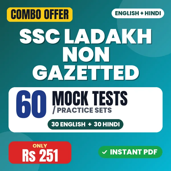 SSC Ladakh Non Gazetted combo