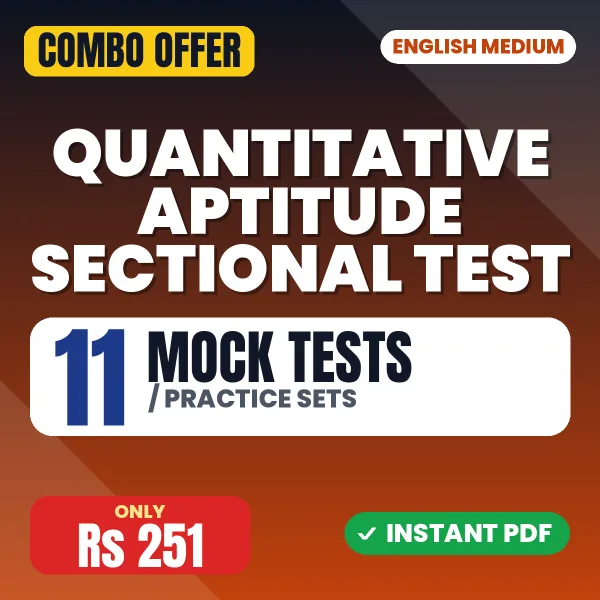 2. Quantitative Aptitude Paper – 11 Most Important Mock Tests / Practice Sets | English Medium PDF Download
