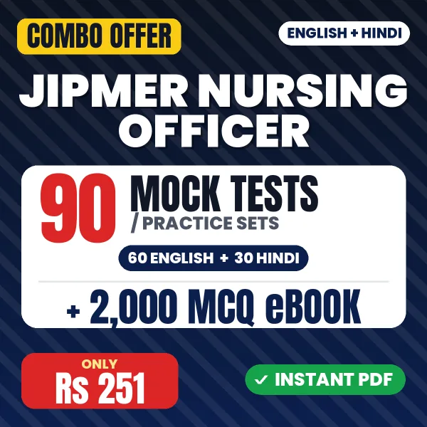 JIPMER Nursing Officer combo