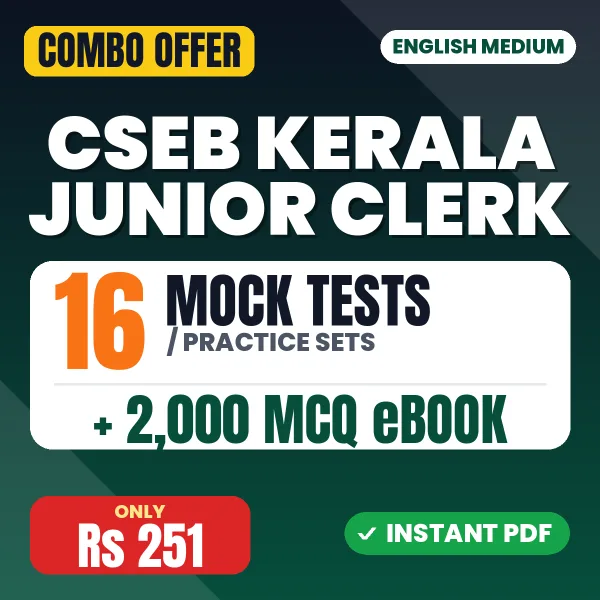 CSEB Kerala Junior Clerk combo
