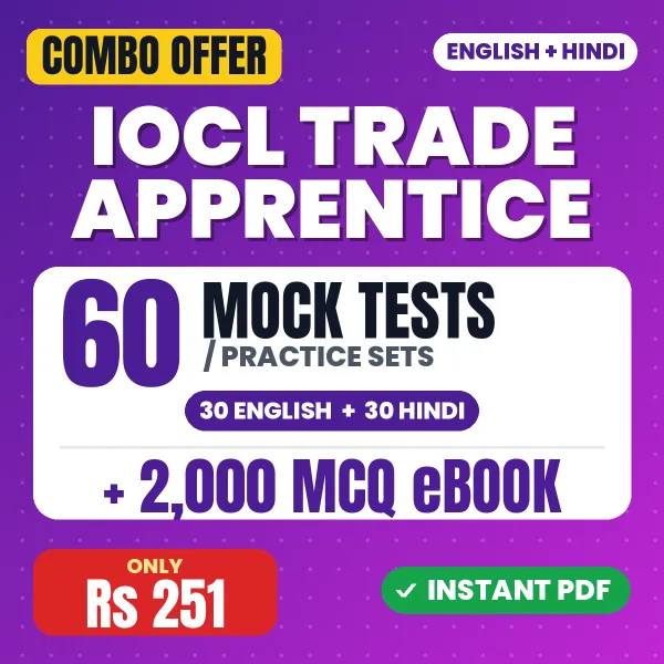 IOCL Trade Apprentice Exam (Electrician) – 60 Most Important Mock Tests / Practice Sets and 2000 MCQ eBook | English & Hindi Medium PDF Download