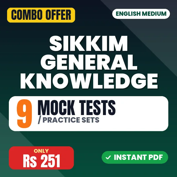 1. Sikkim Gk – 9 Most Important Mock Tests / Practice Sets | English Medium PDF Download