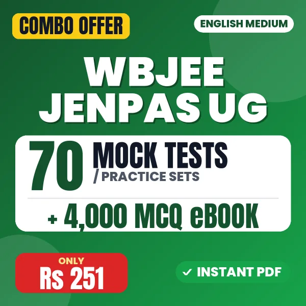 WBJEE JENPAS UG Exam Paper 1 – 70 Most Important Mock Tests / Practice Sets and 4000 MCQ eBook | English Medium PDF Download