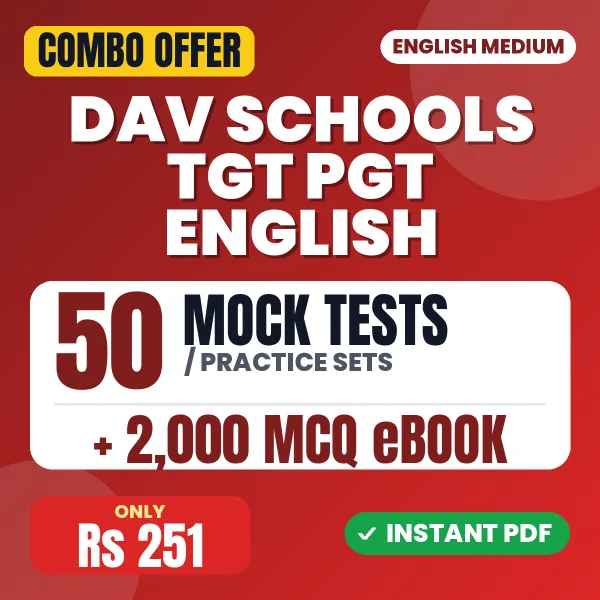 DAV Schools TGT PGT English combo