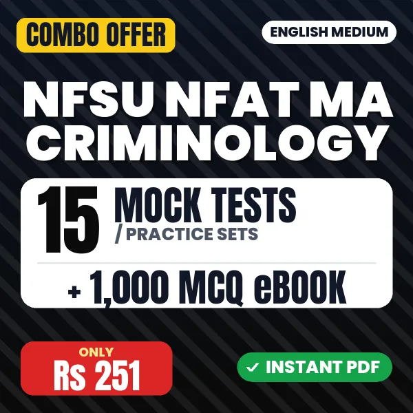 NFAT M.A Criminology Exam – 15 Most Important Mock Tests / Practice Sets and 1000 MCQ eBook | English Medium PDF Download